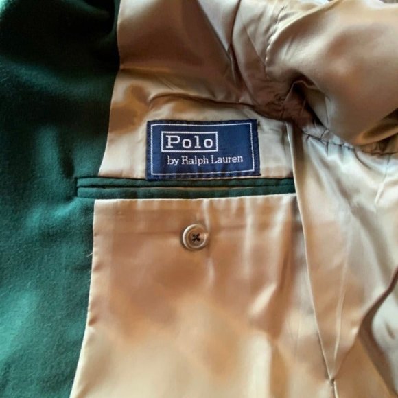 Polo Ralph Lauren Blazer Mens Green Jacket 38RBrass Buttons Custom Made - Picture 6 of 10